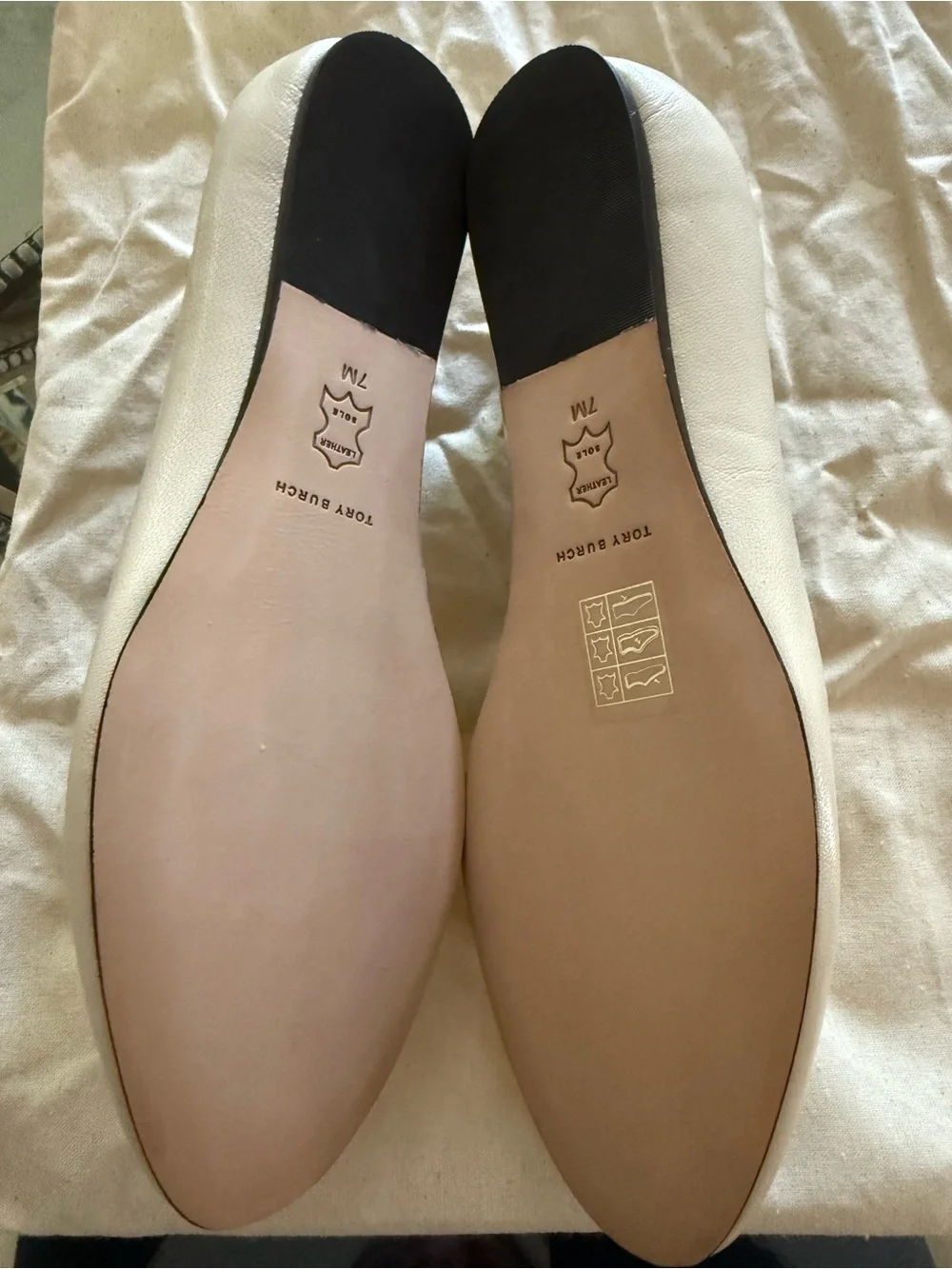 Tory Burch Eleanor Loafer with new Cream with Gold Logo